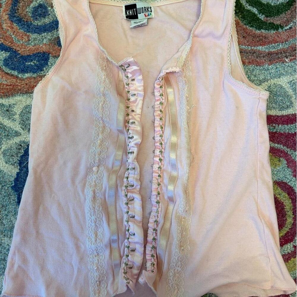 Vintage baby pink tank top